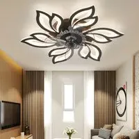 Flower Shape Ceiling Fan with LED Light - Acrylic