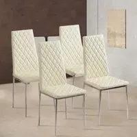 High Back Dining Chair Set - PVC