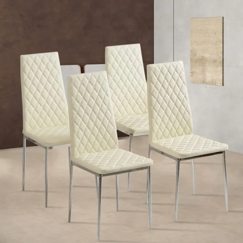 High Back Dining Chair Set - PVC