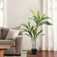 Large Artificial Potted Tree - Green, Plastic