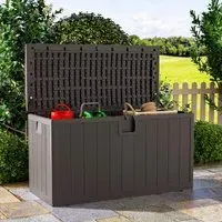 Large Storage Box with Lock - Rattan, HDPE