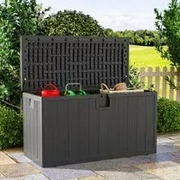 Large Storage Box with Lock - Rattan, HDPE