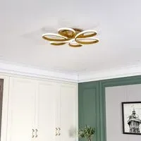 LED Ceiling Light with Frame - Gold, Aluminum