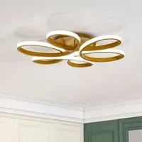 LED Ceiling Light with Frame - Gold, Aluminum