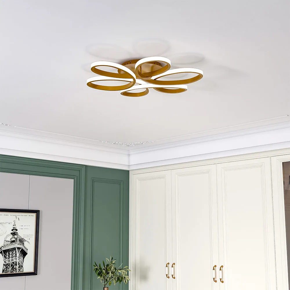 LED Ceiling Light with Frame - Gold, Aluminum image