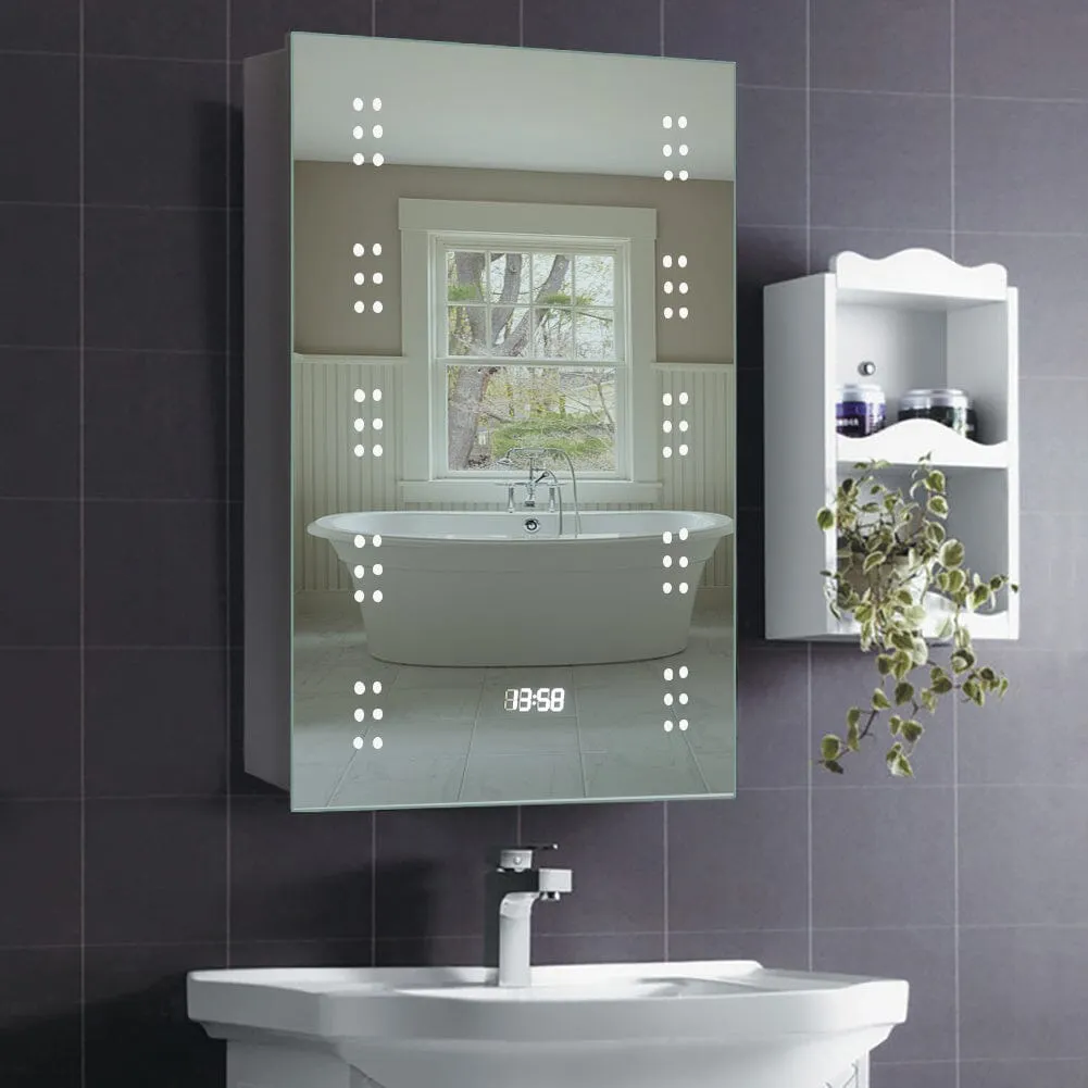 LED Mirror Cabinet with Demister Pad - Glass image