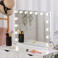 LED Vanity Mirror with Bluetooth - White, Iron