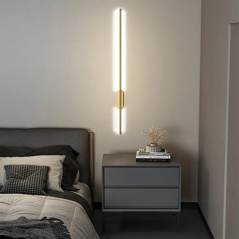 Linear LED Wall Light 100cm - Gold, Aluminum image