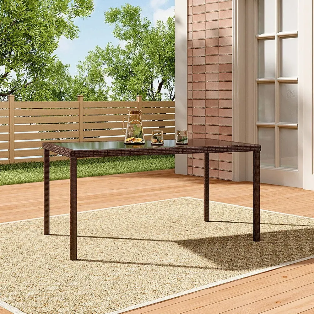 Rectangle Dining Table - Brown, Wicker image