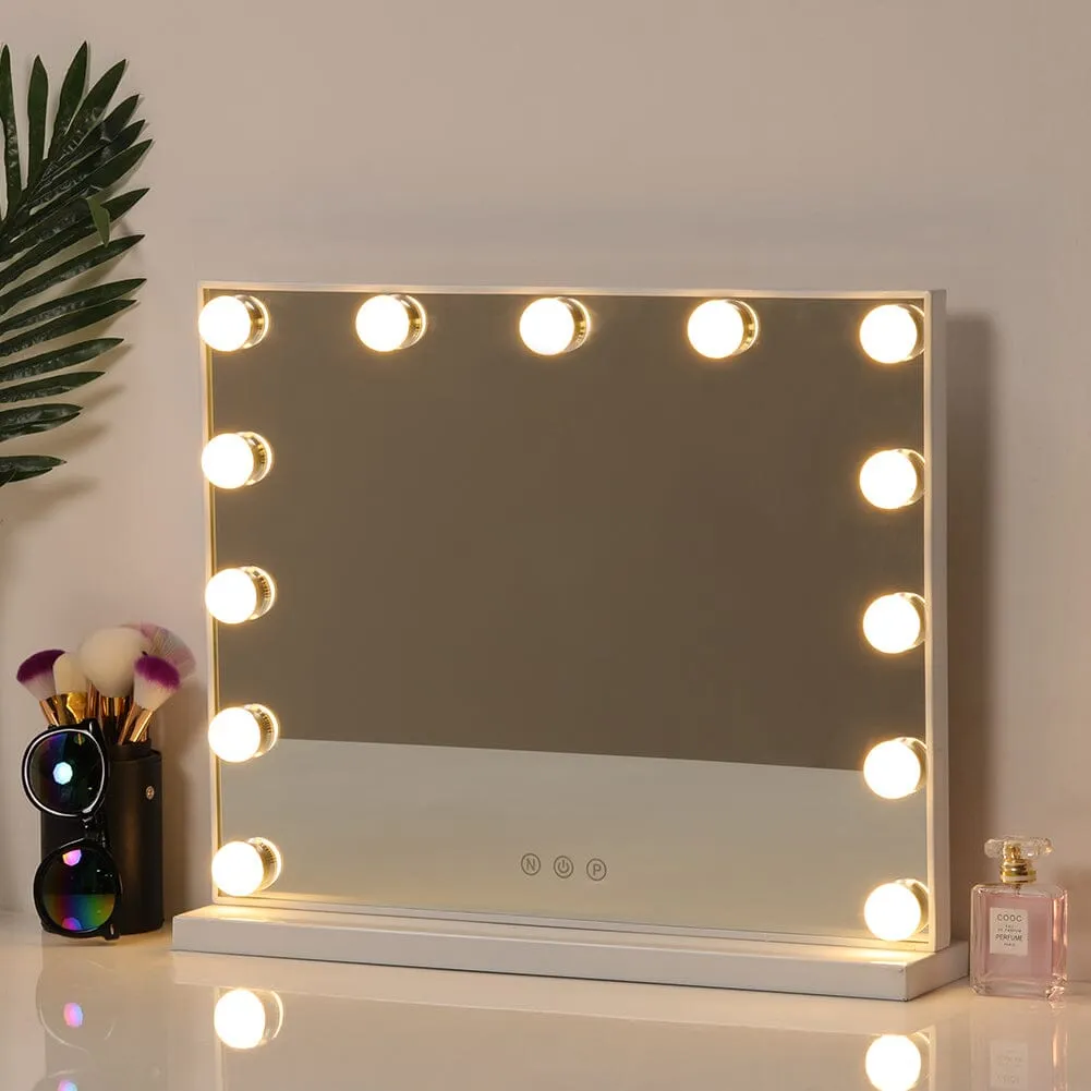 Rectangle Vanity Mirror with LED Lights - Metal image