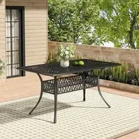 Rectangular Garden Dining Table - Cast Aluminium