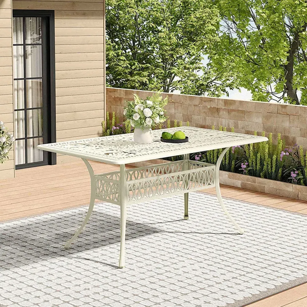 Rectangular Garden Dining Table - Cast Aluminium image