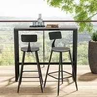 Rectangular High Table - Grey, Metal