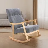Rocking Chair with Button Tufting - Velvet