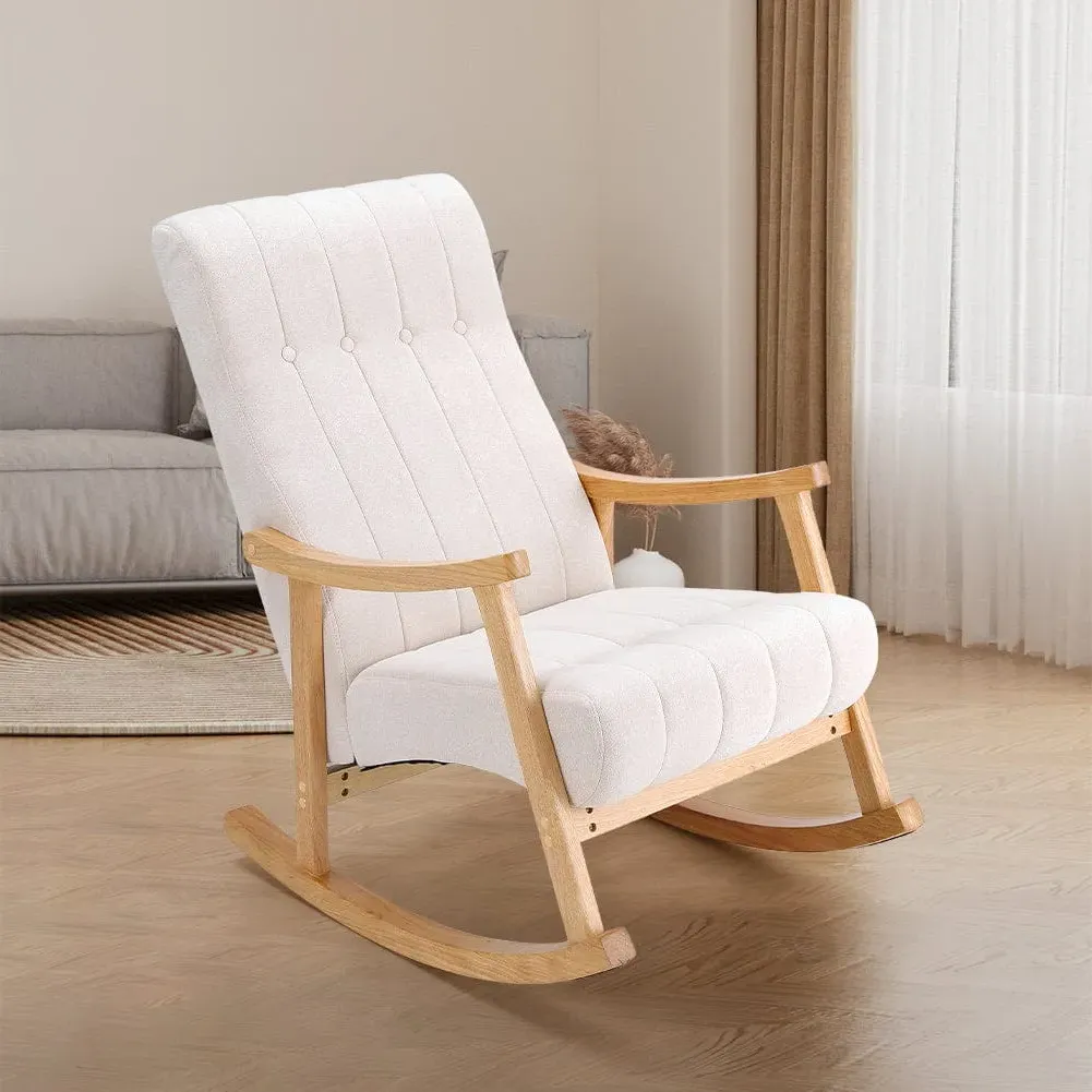 Rocking Chair with Button Tufting - Velvet