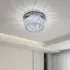 Round Crystal Ceiling Light - Chrome, Steel
