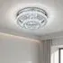 Round Crystal Ceiling Light - Chrome, Steel