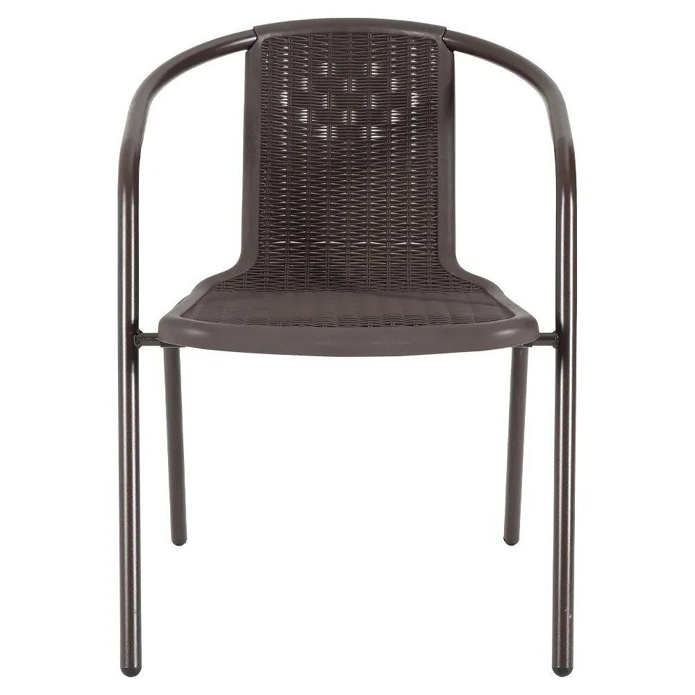 Round Dining Table with Umbrella Hole - Glass