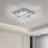 Square Crystal Ceiling Light - Chrome, Steel