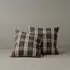 Square Cushion with Removable Cover - Brown, Cotton