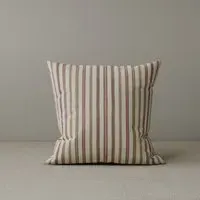 Square Cushion with Removable Cover - Red, Cotton