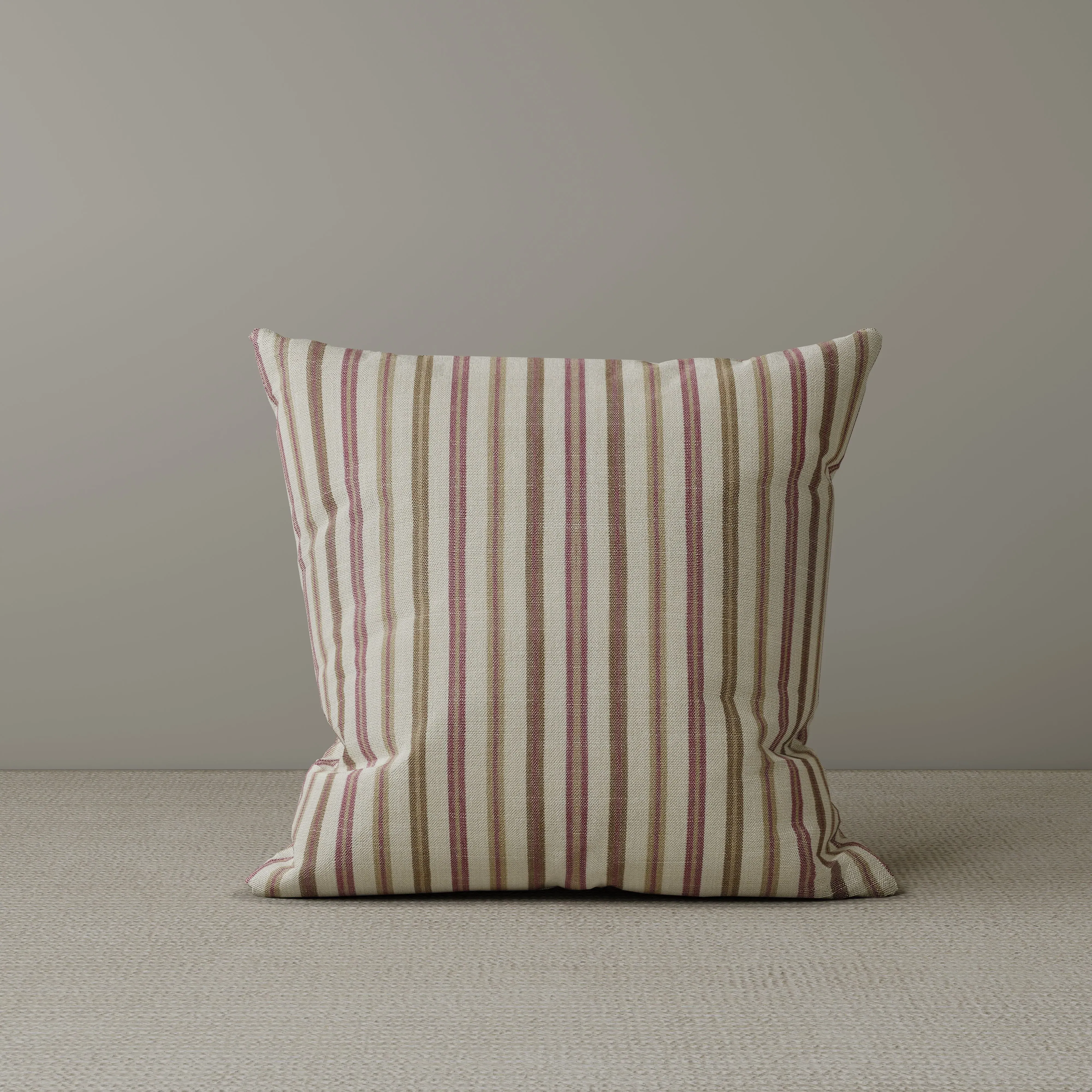 Square Cushion with Removable Cover - Red, Cotton