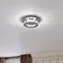 Stacked LED Ceiling Light with Crystal Rims - Chrome