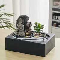 Tabletop Fountain with LED Light - Resin
