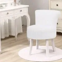 Upholstered Dressing Chair with Low Back - Plush