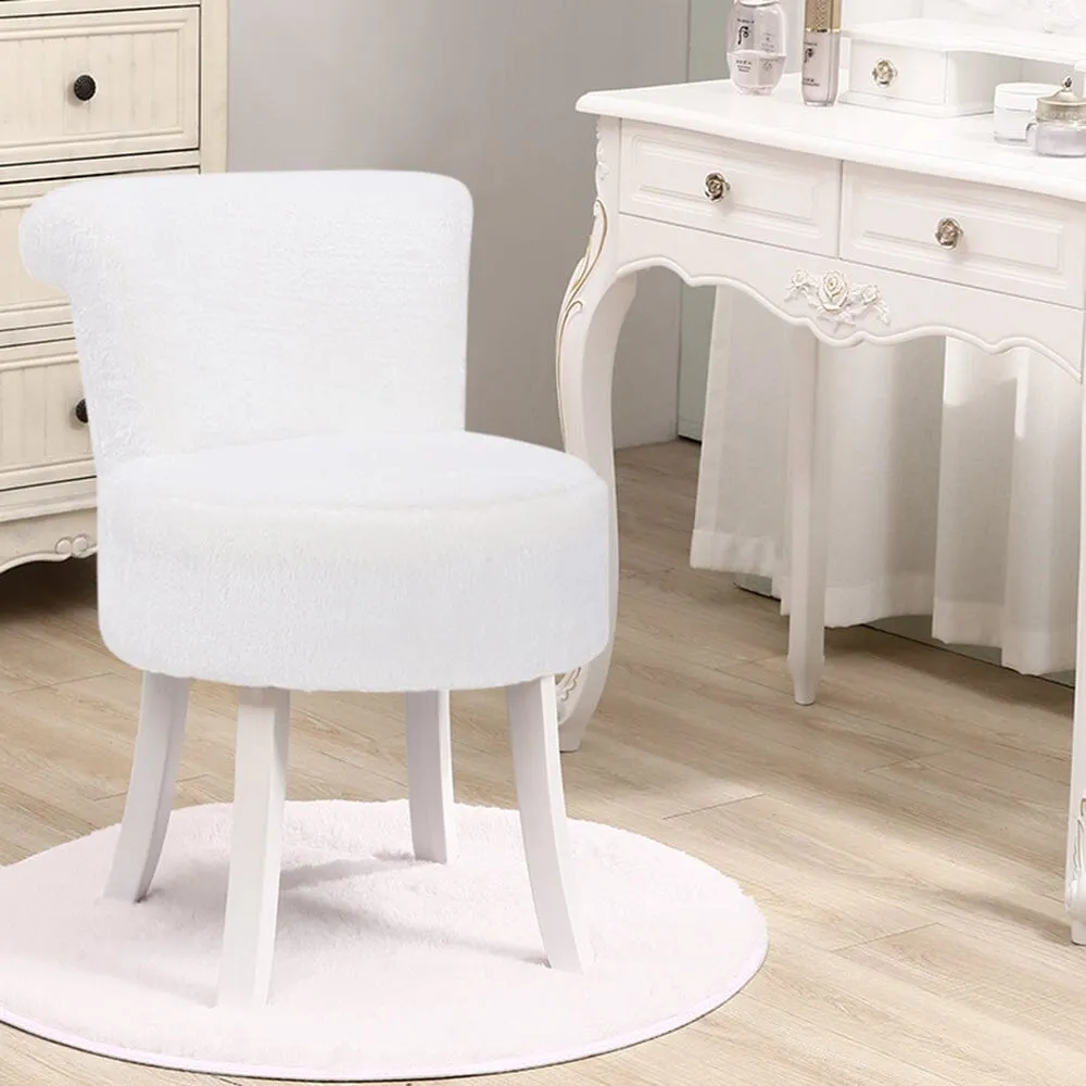 Upholstered Dressing Chair with Low Back - Plush