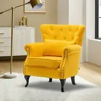 Wingback Chair with Cushion - Linen