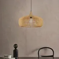 Woven Pendant Light with Adjustable Cord - Natural