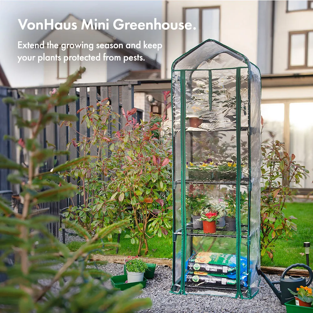 4 Tier Mini Greenhouse - Steel, PVC alternate view