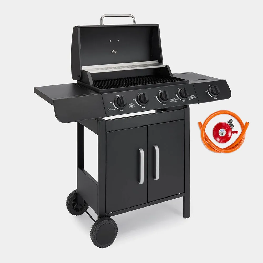 4+1 Burner Gas BBQ with Side Burner & Warming Rack product