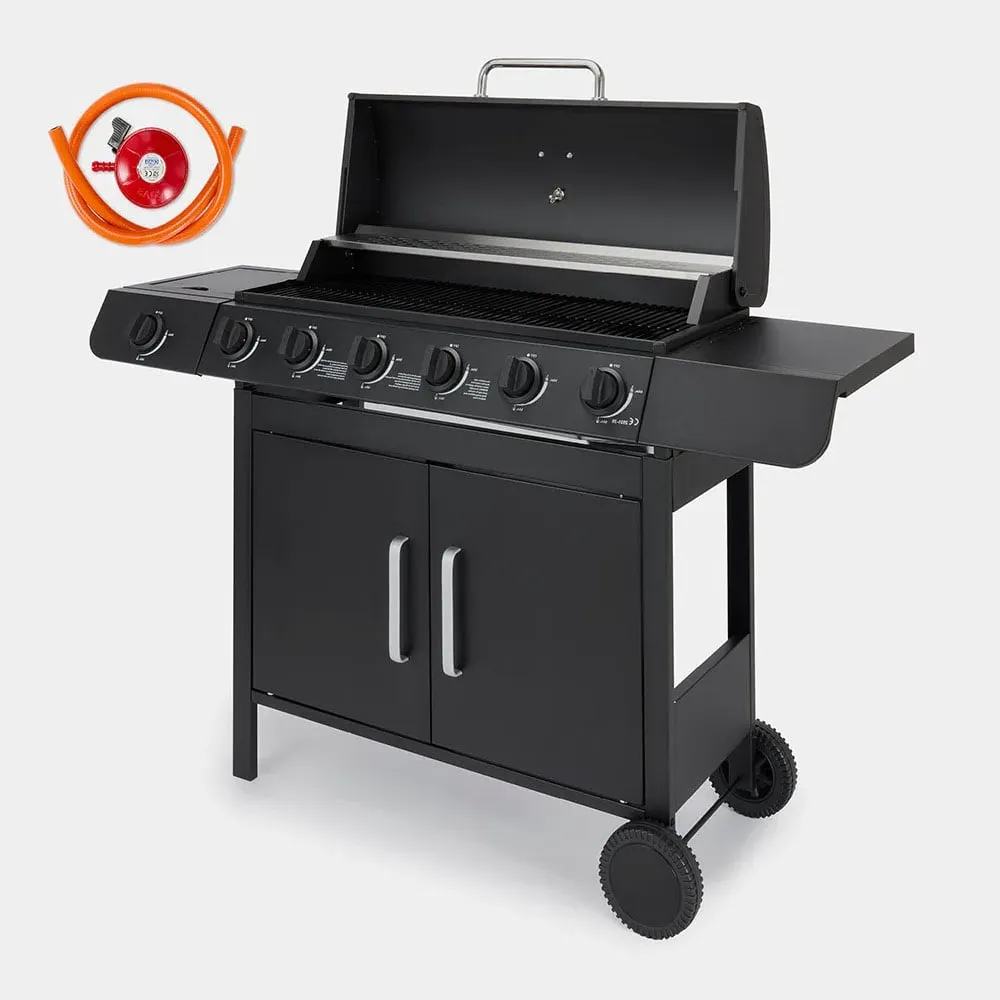 6+1 Burner Gas BBQ with Side Burner and Warming Rack product