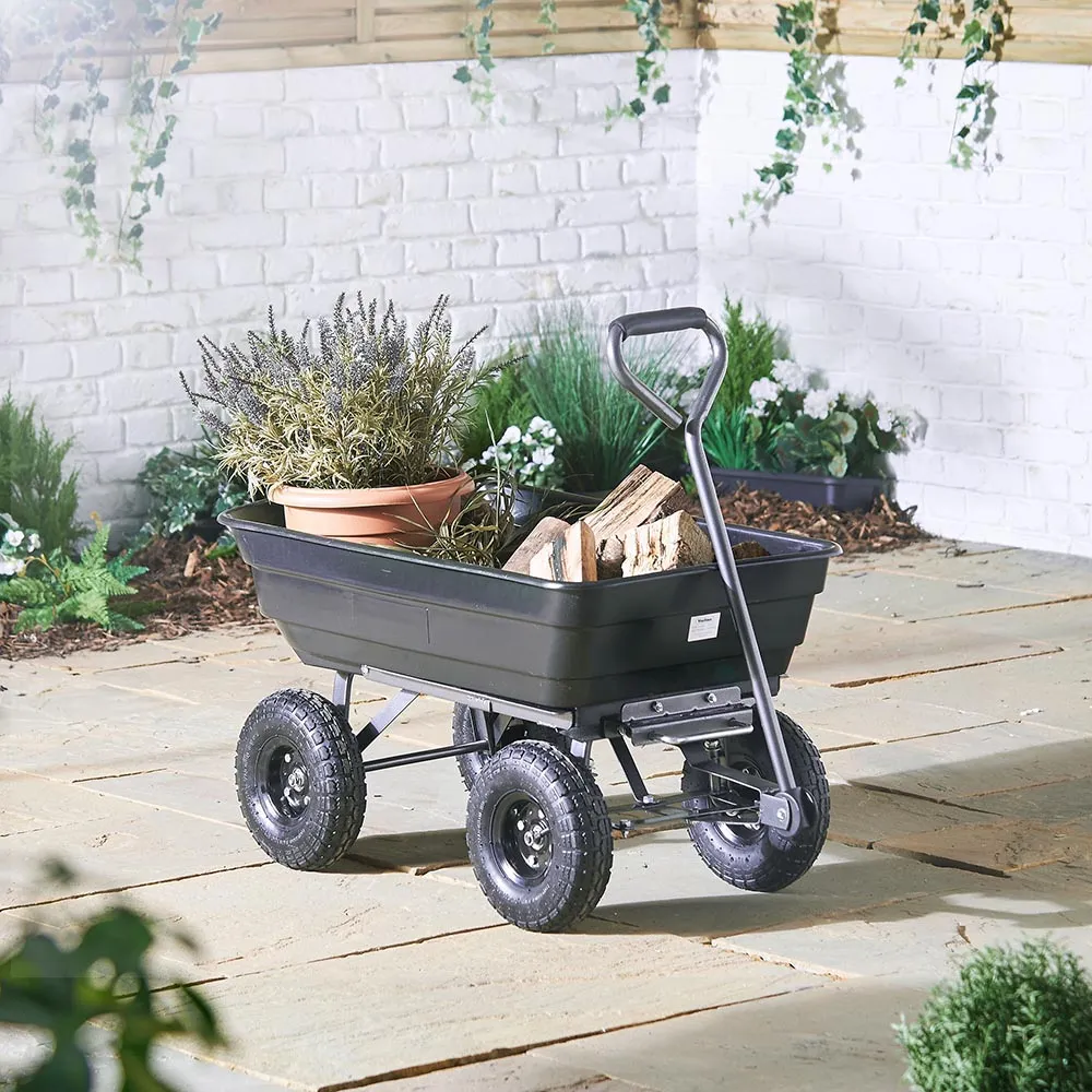 75L Garden Dump Trolley Cart - Steel Frame alternate view