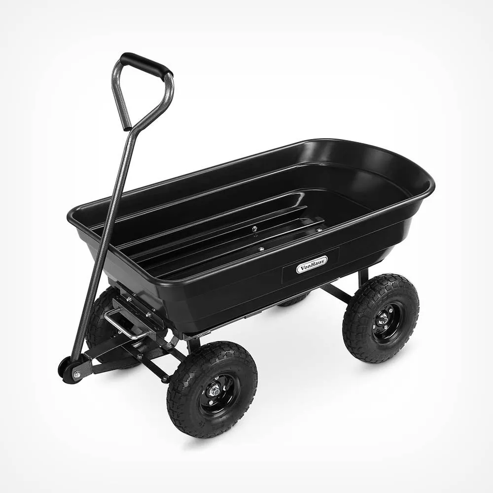 75L Garden Dump Trolley Cart - Steel Frame product