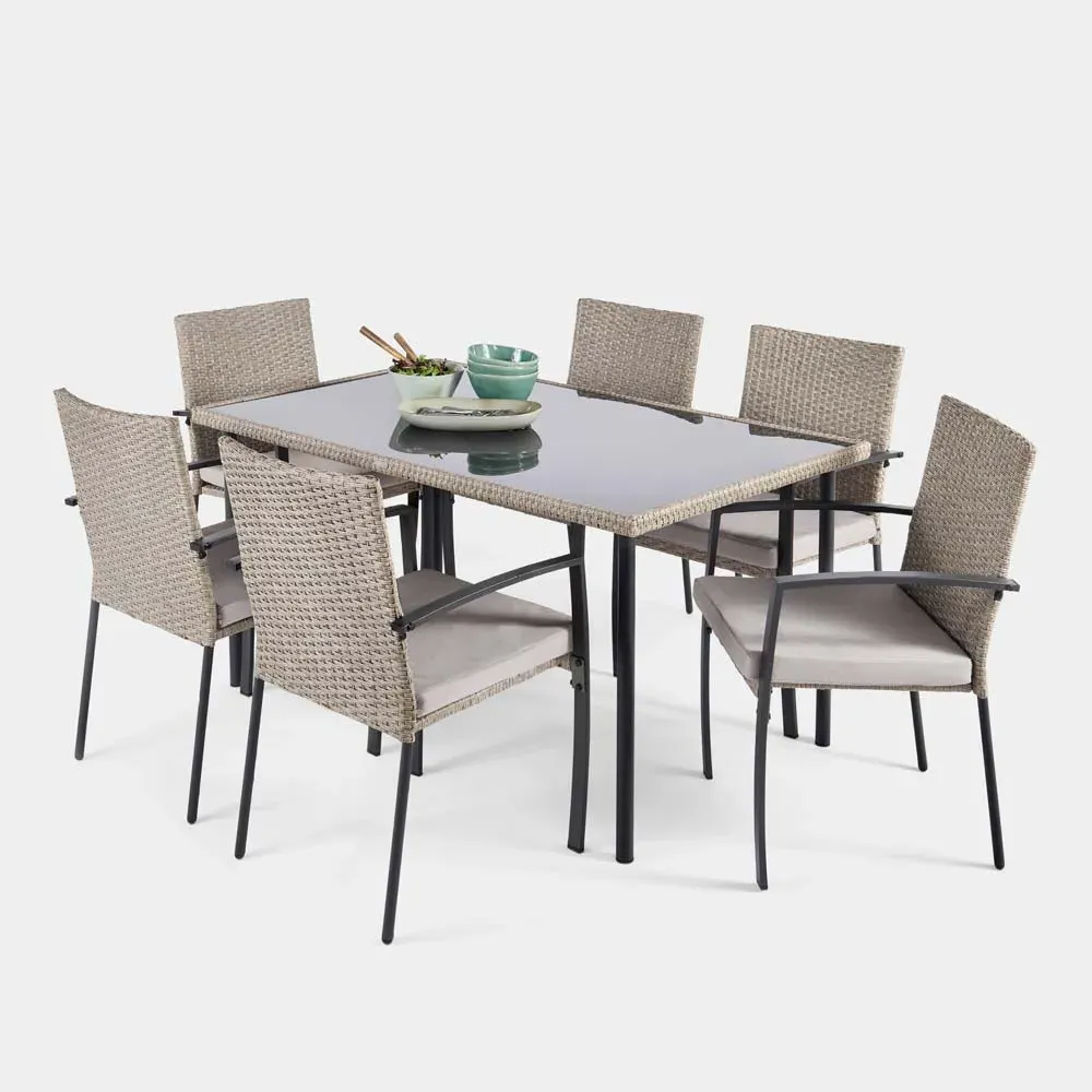 Alba 6-Seater Garden Dining Set - PE Rattan product