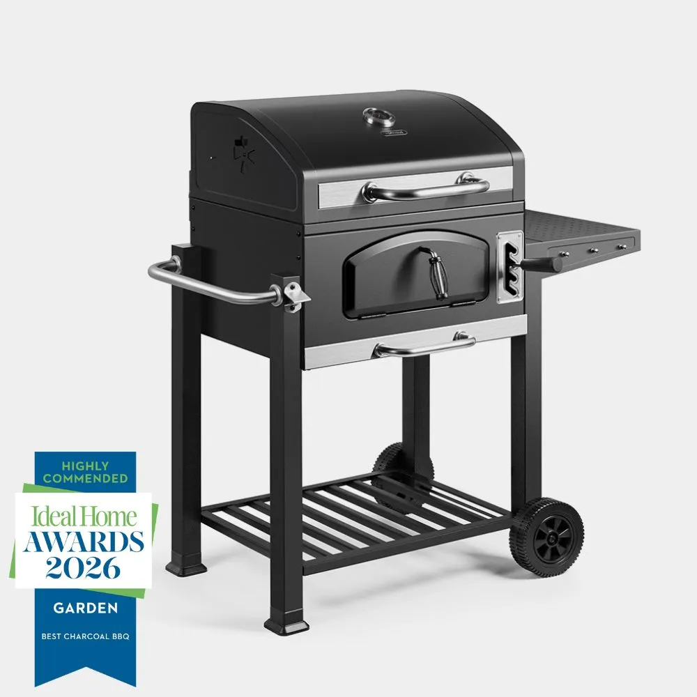 American Style Charcoal BBQ with Shelf and Smoker Function product
