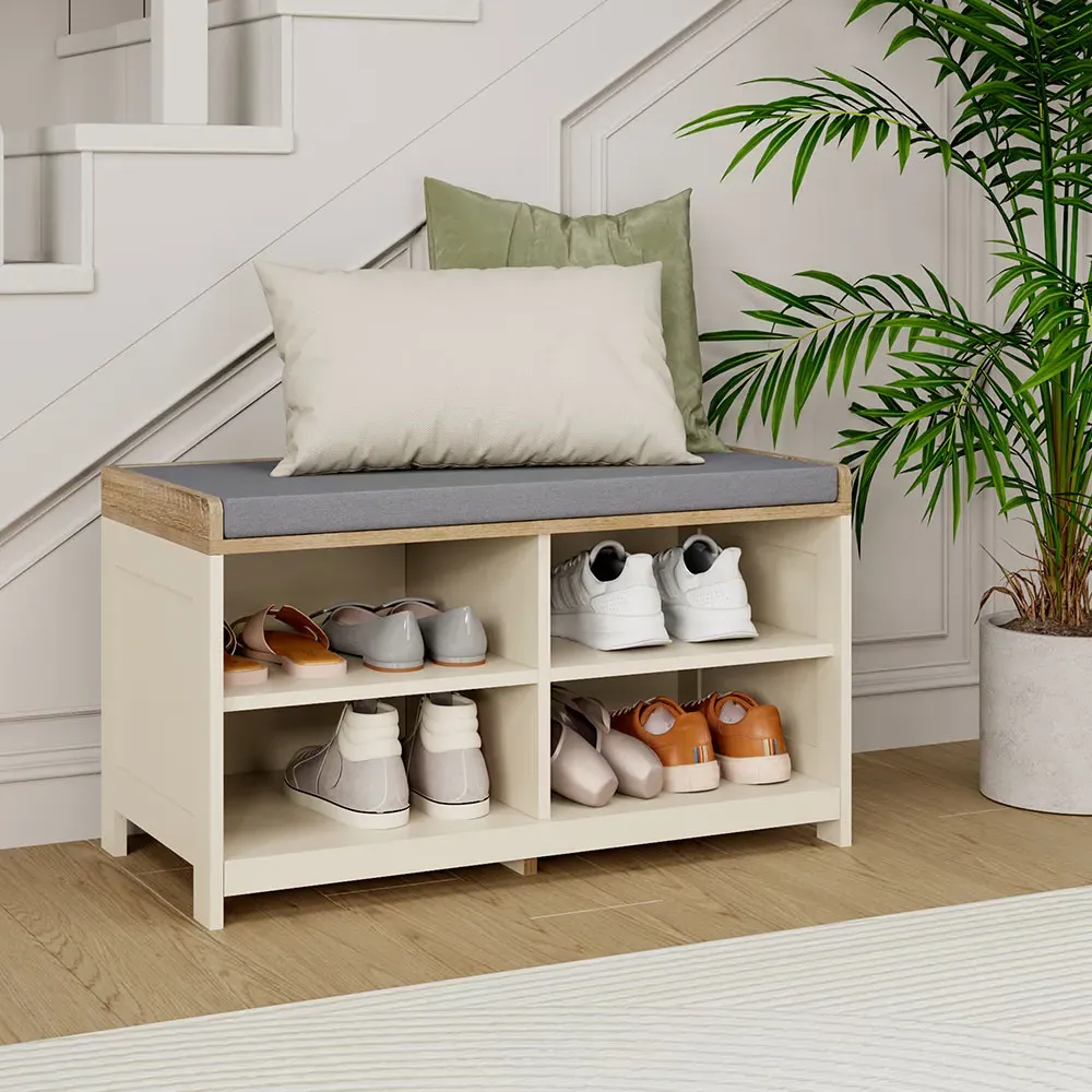 Ash Hall Shoe Storage Bench - Cream product