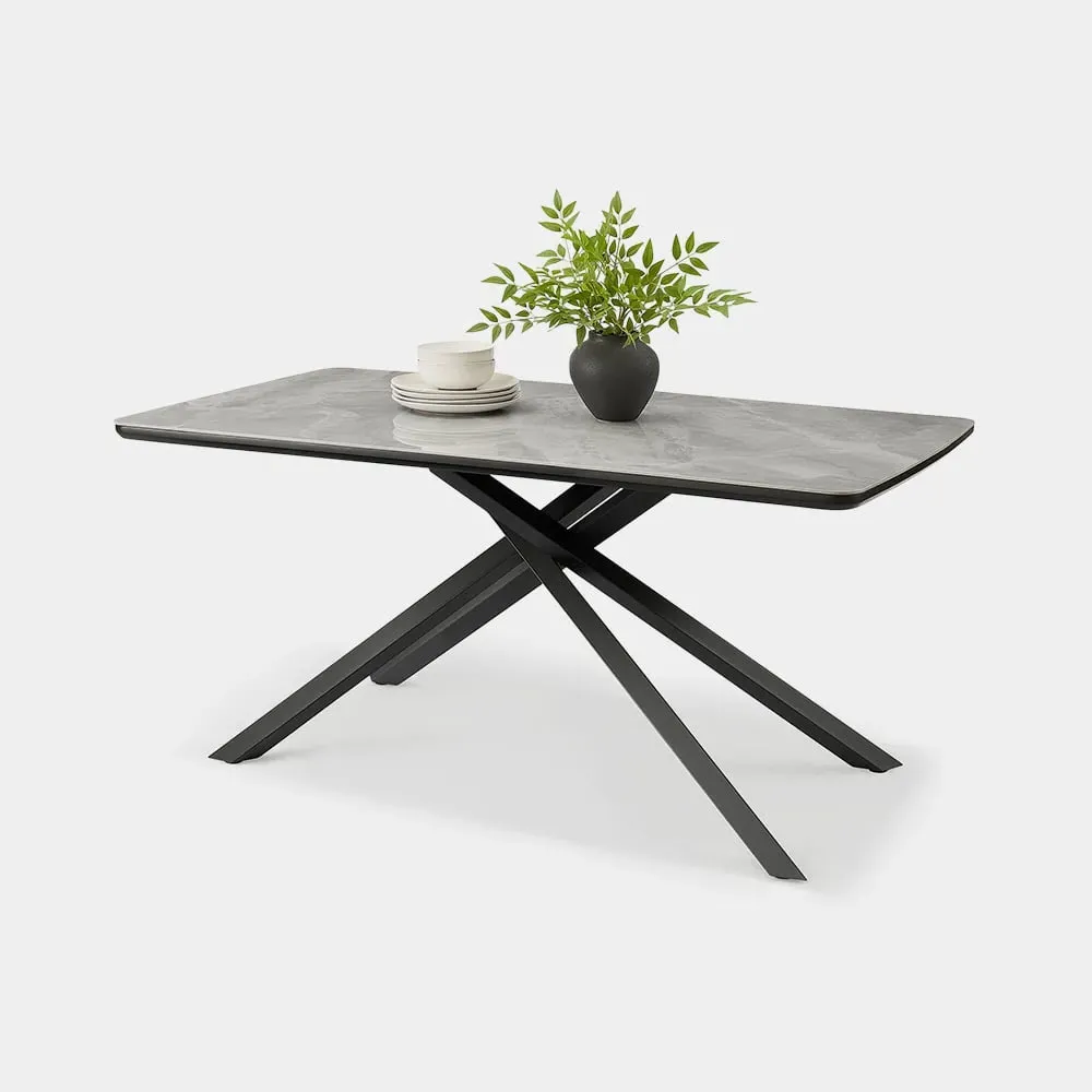 Atherton 6-Seater Dining Table - Grey, Sintered Stone product