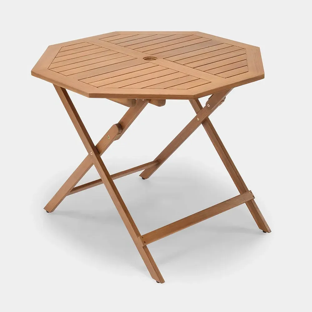 Cannes 4-Seater Round Folding Garden Table - Acacia Wood product