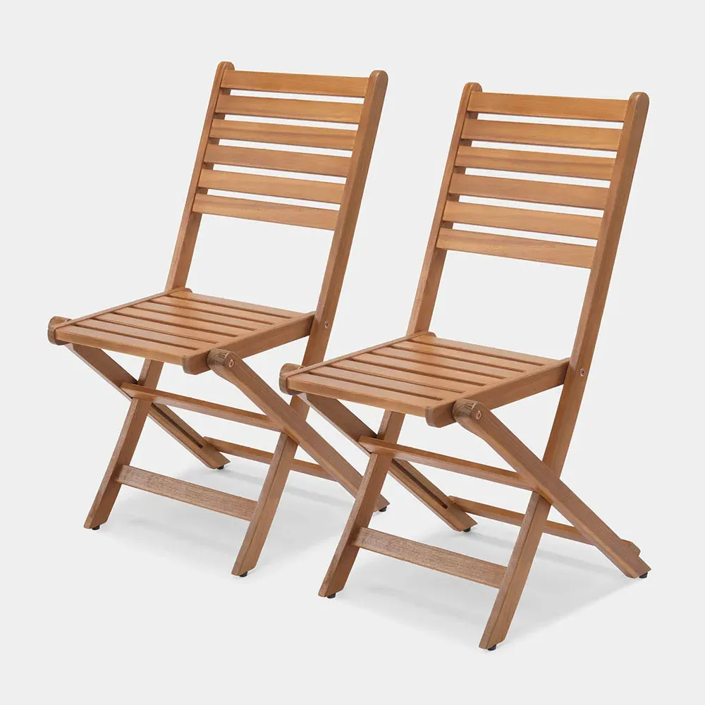 Cannes Garden Chairs, Set of 2 - Acacia Hardwood product