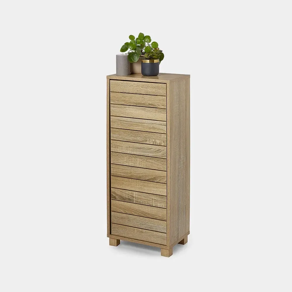 Chester Handleless Floor Standing Bathroom Cabinet - Oak Wood Effect product