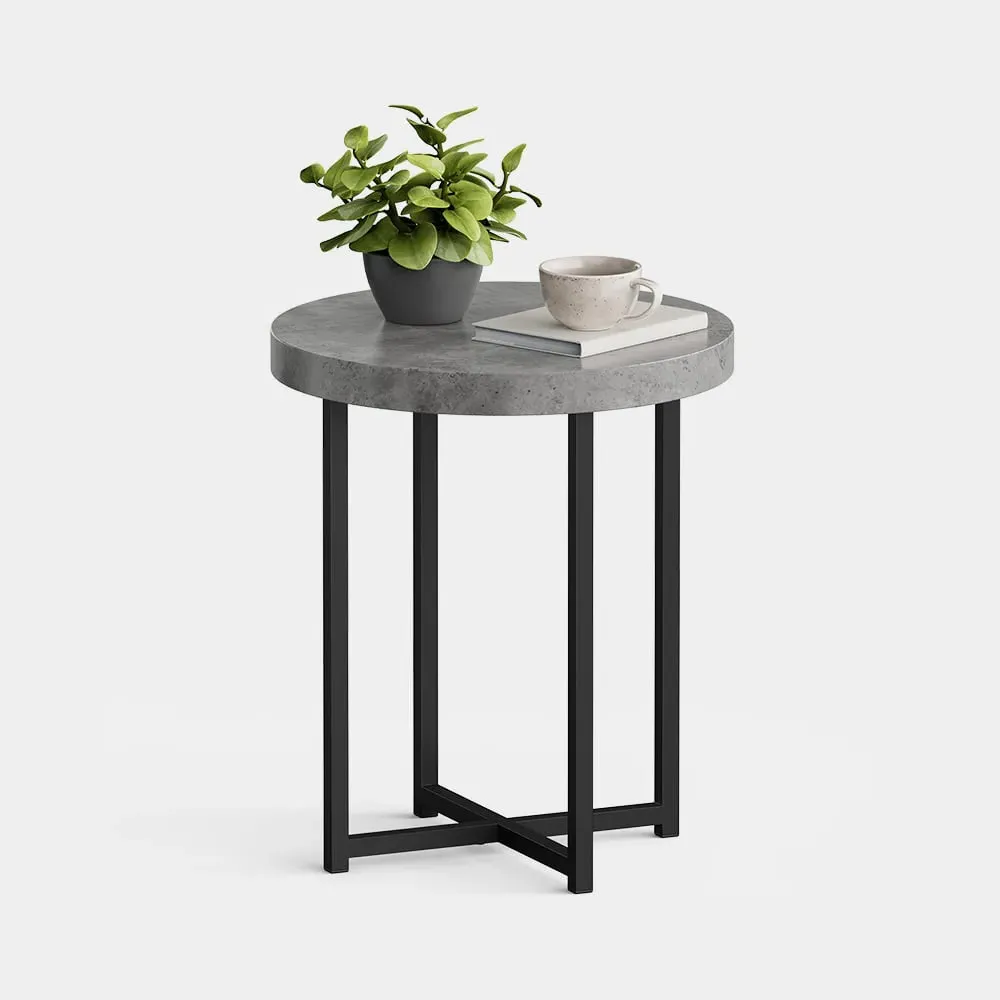 Concrete Effect Side Table - Grey product