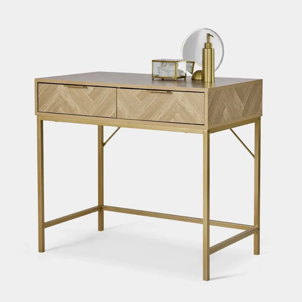 Ducie Herringbone Dressing Table with Storage product