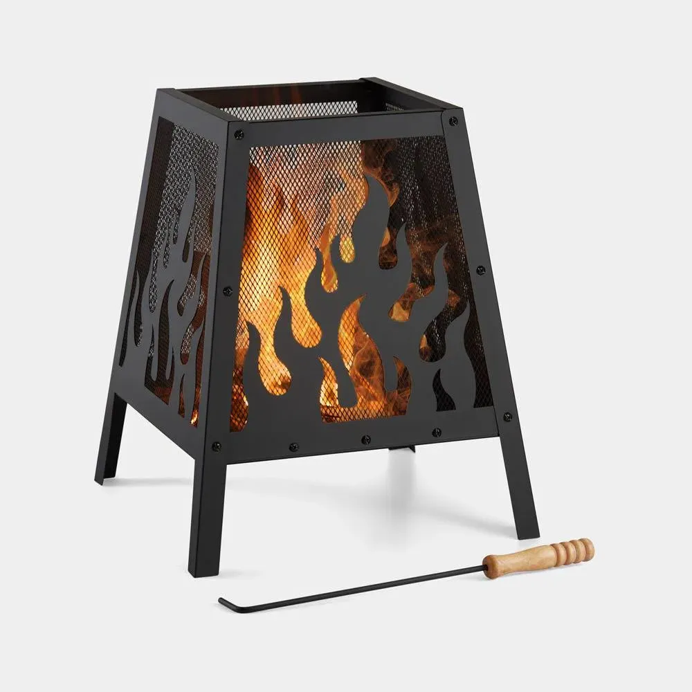 Flame Design Square Fire Pit - Black, Steel product