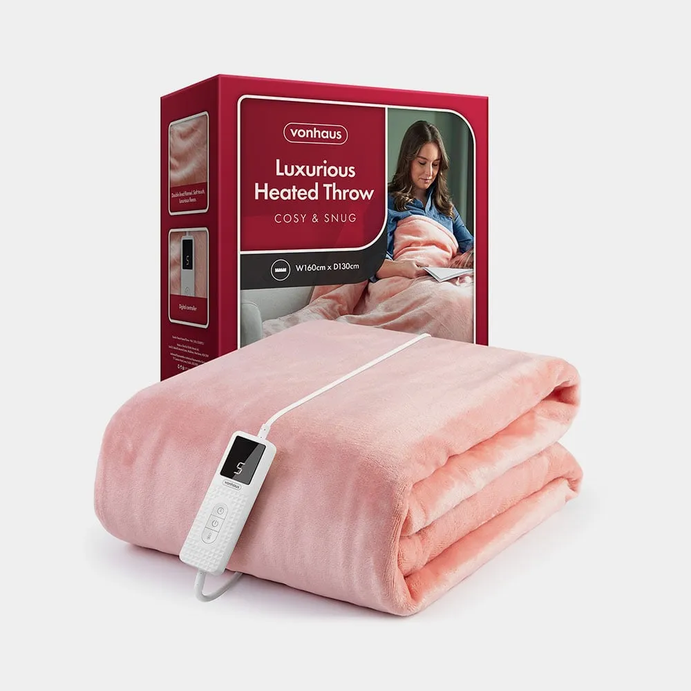 Heated Throw Blanket 9 Heat Settings - Pink product