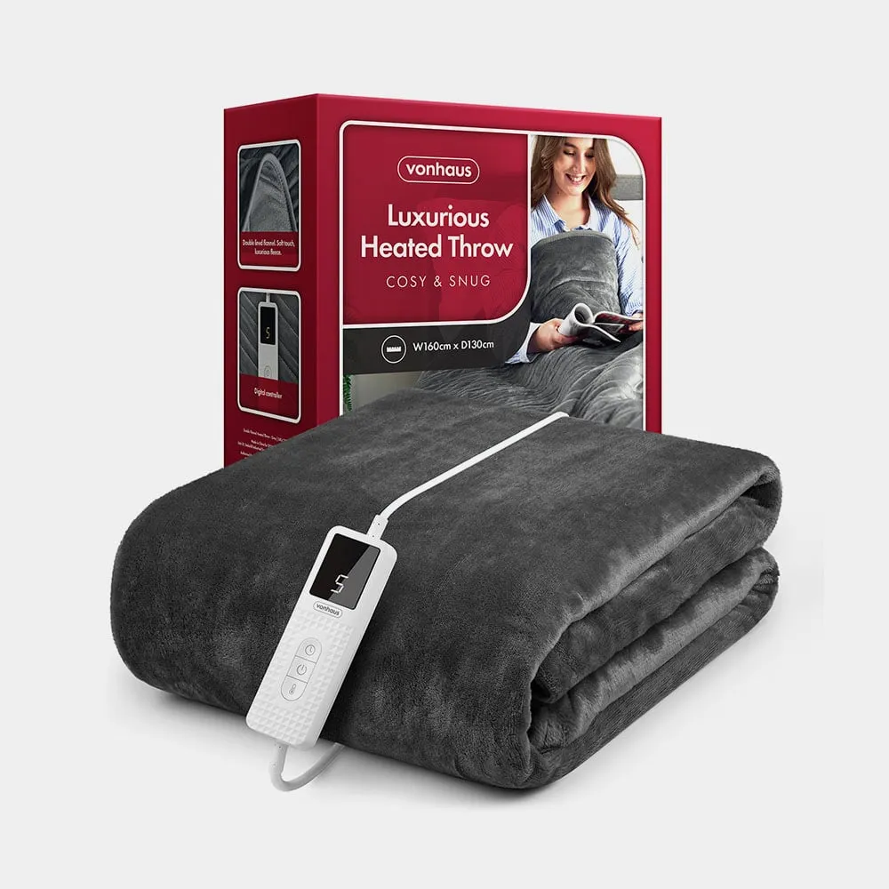 Heated Throw Blanket with 9 Heat Settings - Grey product