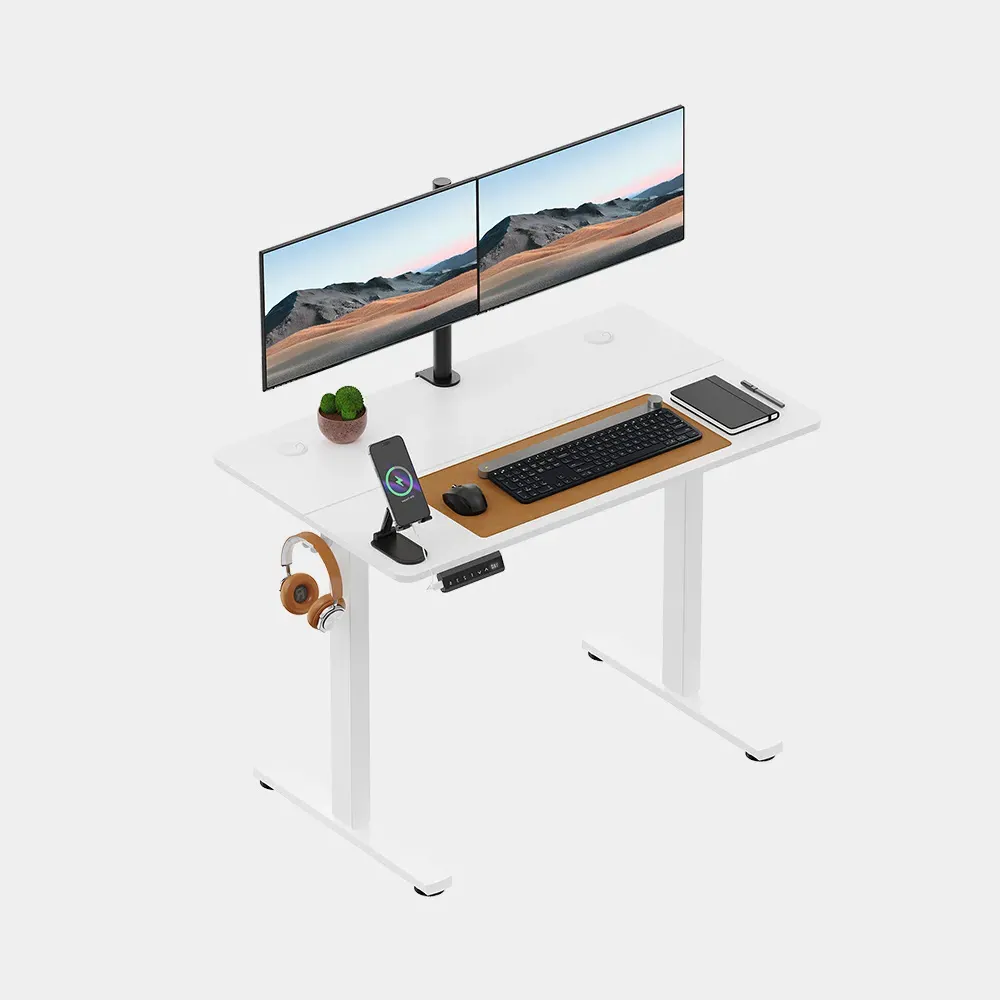 Height Adjustable Standing Desk with USB-C Port - White product